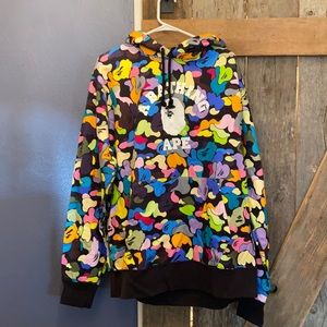 2XL BAPE multicamo pullover hoodie